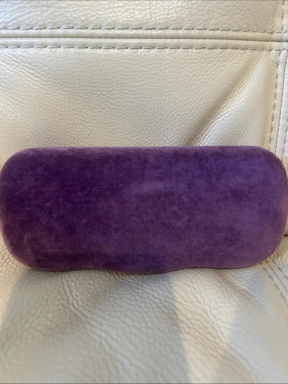 Gucci Purple Suede and Yellow Eyewear Case with White Dust Cloth